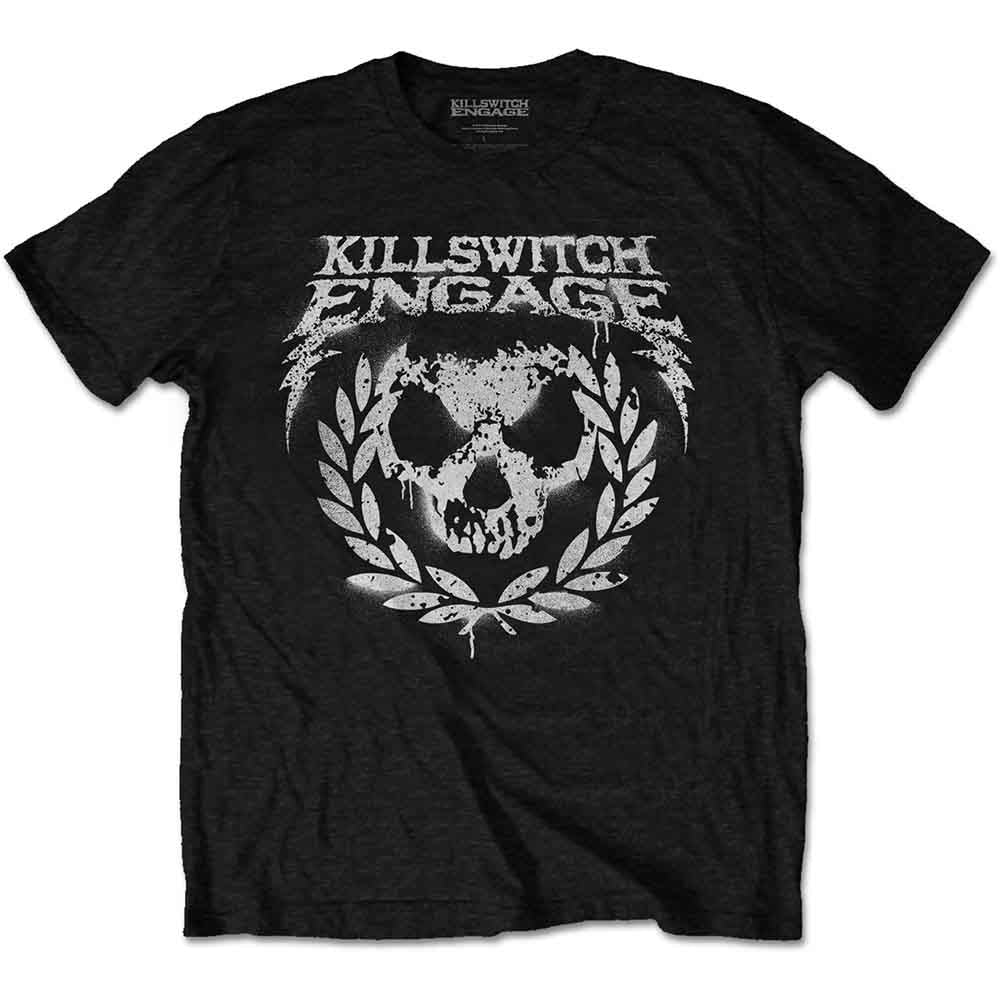 Killswitch Engage Unisex T-Shirt: Skull Spraypaint (Black)