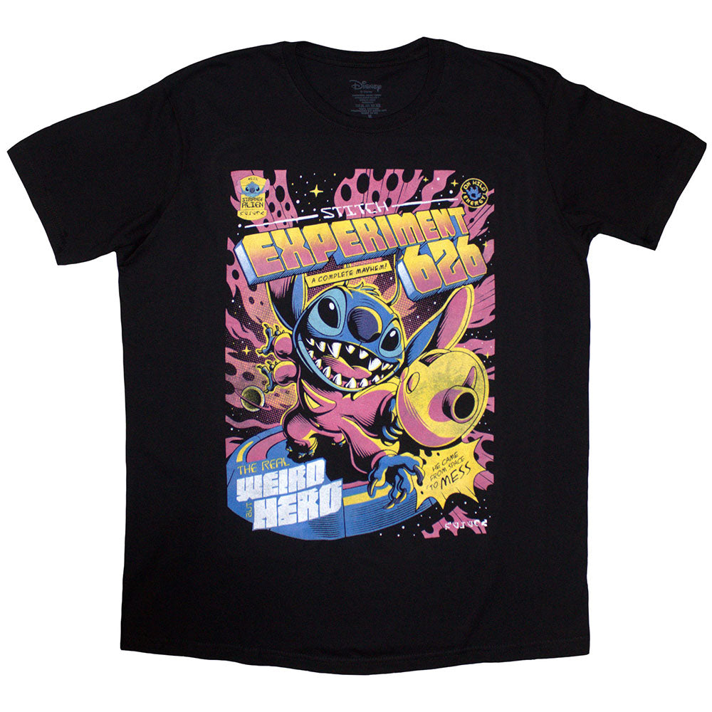 Disney Unisex T-Shirt: Lilo & Stitch Experiment 626 (Black)