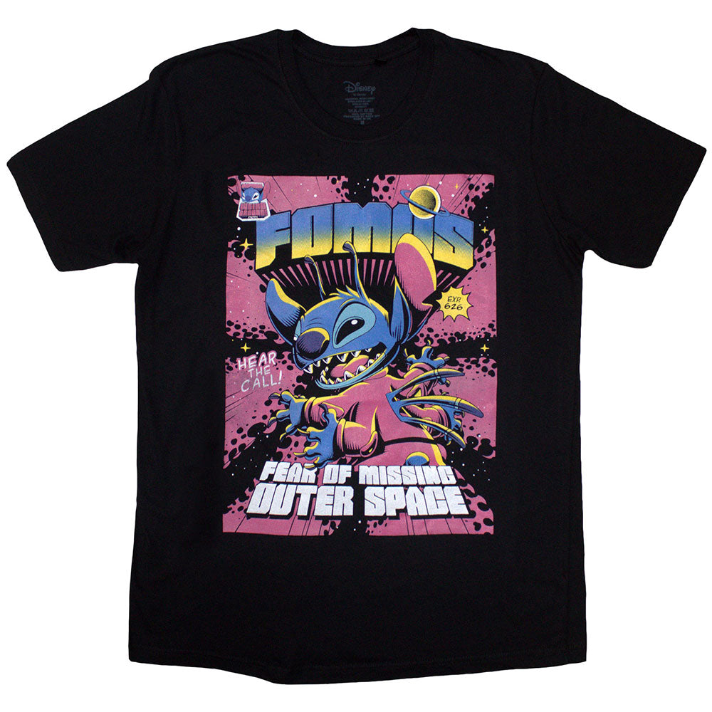 Disney Unisex T-Shirt: Lilo & Stitch FOMOS (Black)