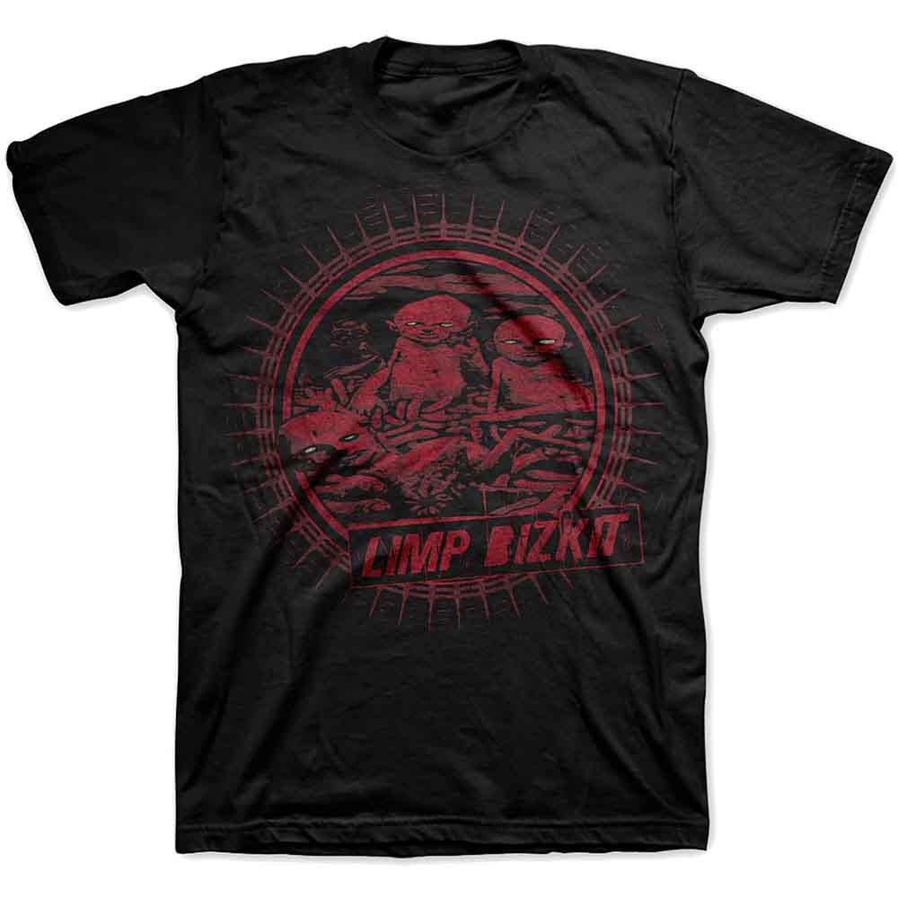 Limp Bizkit Unisex T-Shirt: Radial Cover (Black)