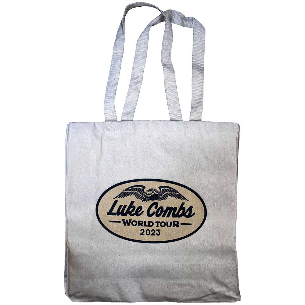 Luke Combs  Cotton Tote Bag: Tour '23 Wings (Navy Blue) (Ex-Tour)