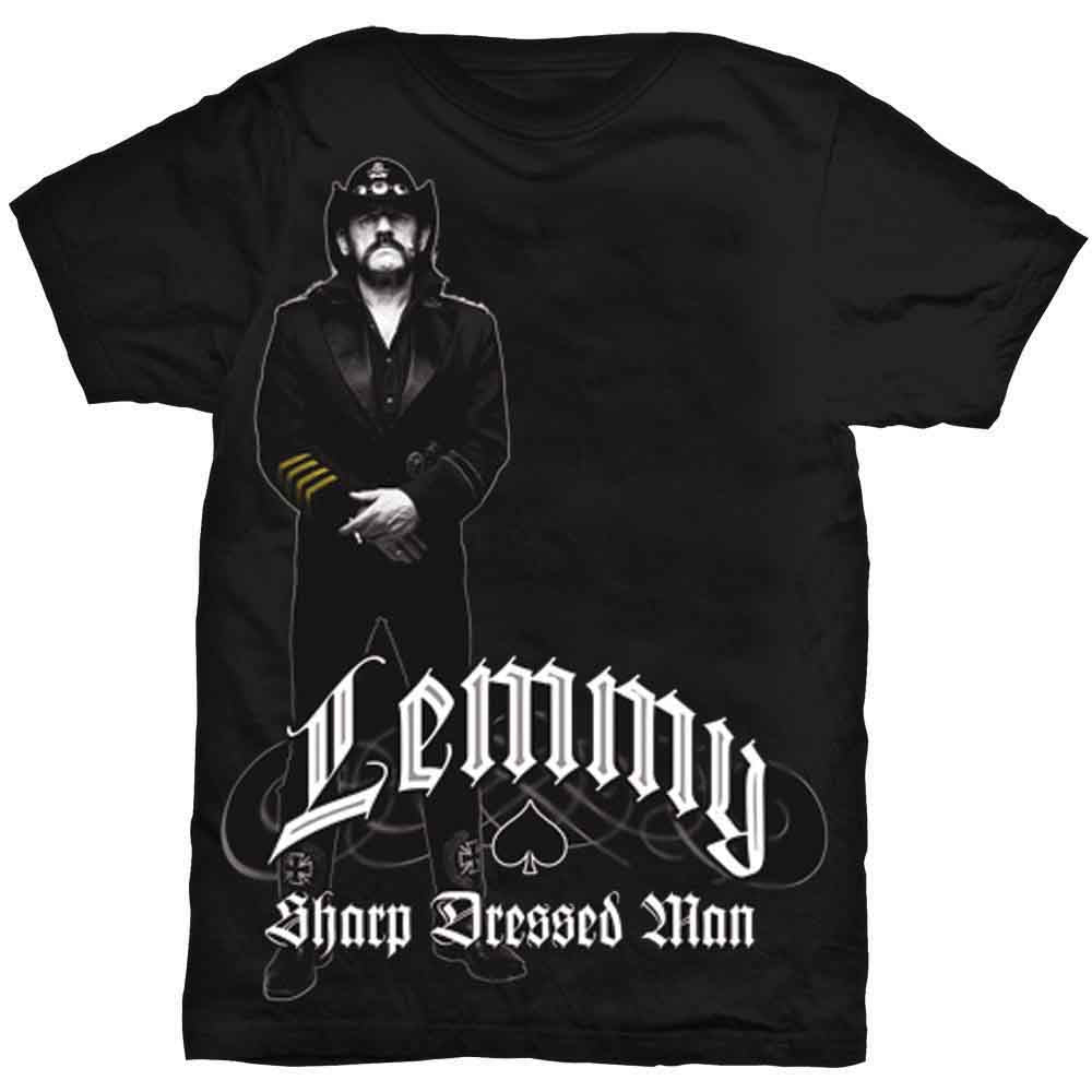 Lemmy Unisex T-Shirt: Sharp Dressed Man (Black)