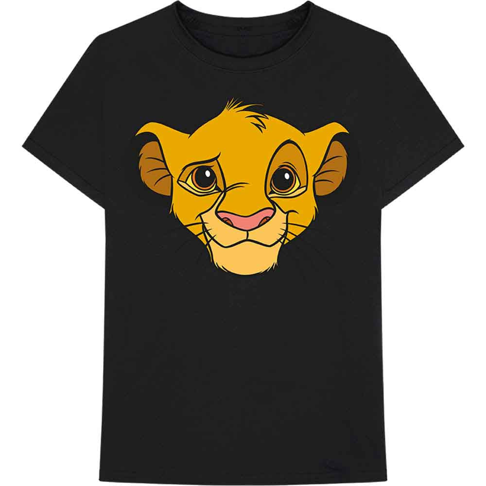 Disney Unisex T-Shirt: The Lion King Simba Face (Black)
