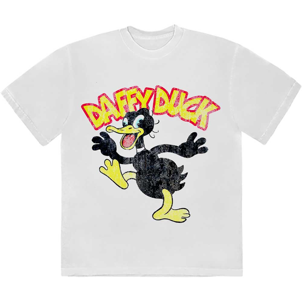 Looney Tunes Unisex T-Shirt: Daffy Duck (White)