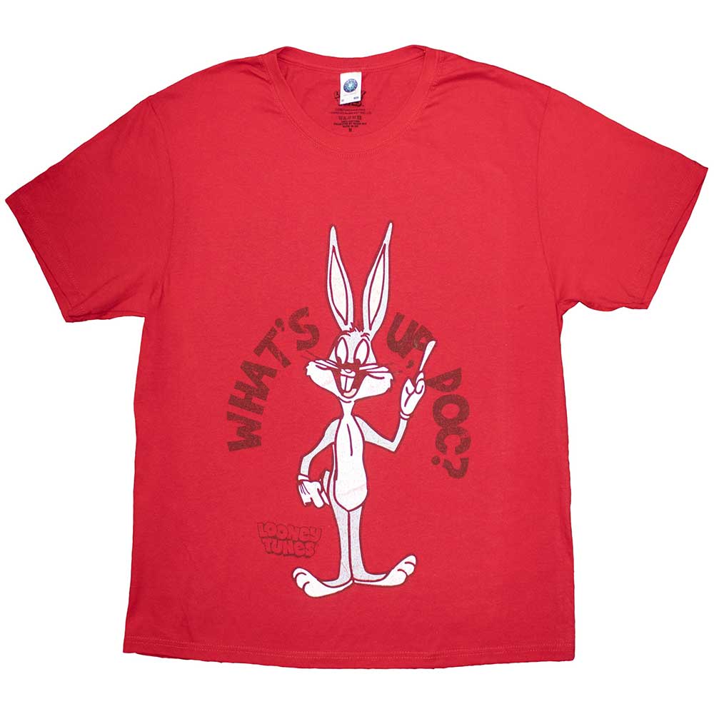 Looney Tunes Unisex T-Shirt: What's Up, Doc? (Red)