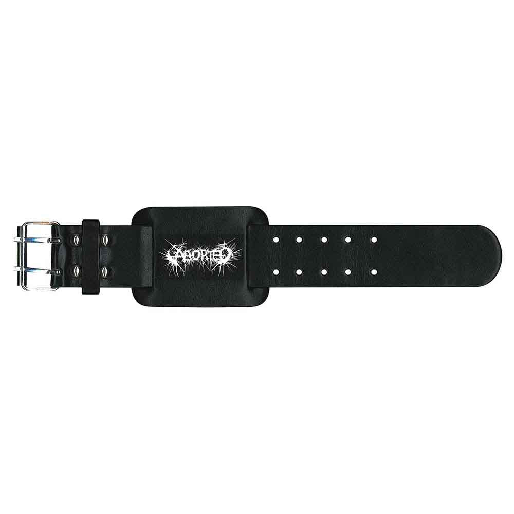 Aborted Leather Wrist Strap: Logo