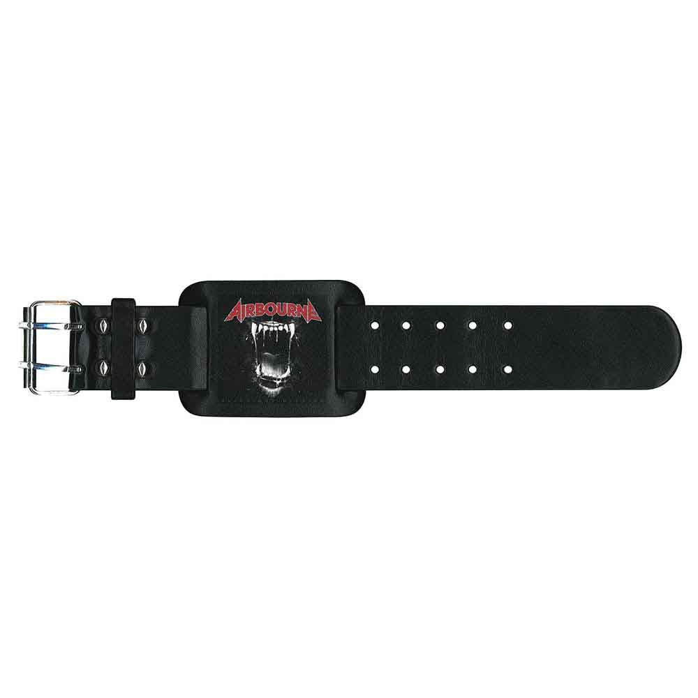 Airbourne Leather Wrist Strap: Black Dog Barking