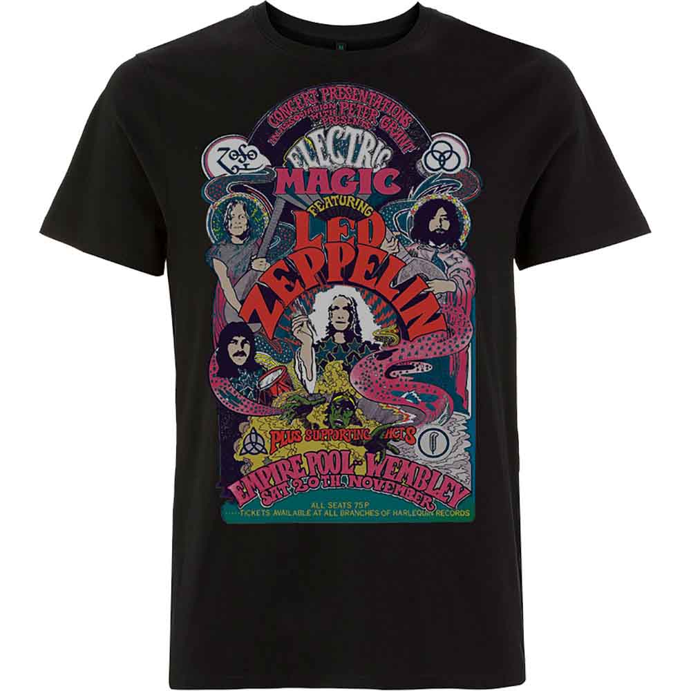 Led Zeppelin Unisex T-Shirt: Full Colour Electric Magic (Black)