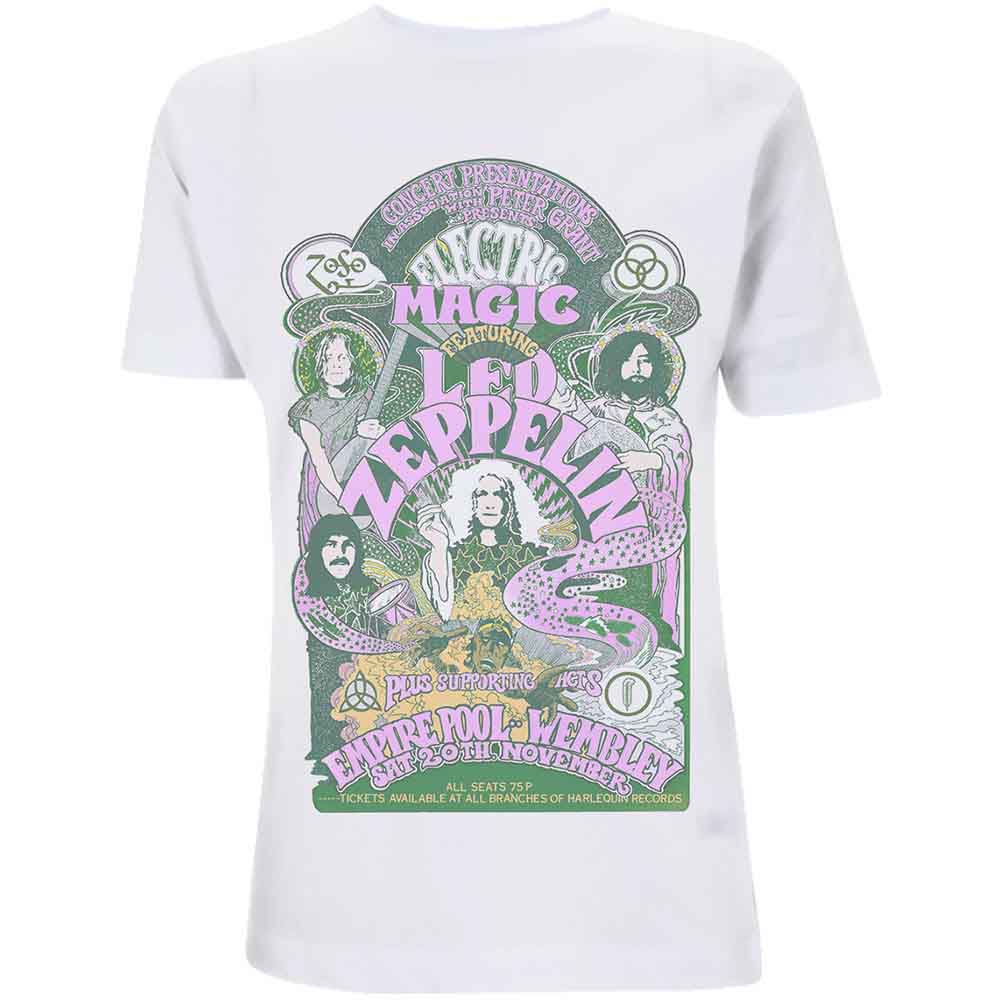 Led Zeppelin Ladies T-Shirt: Electric Magic (White)