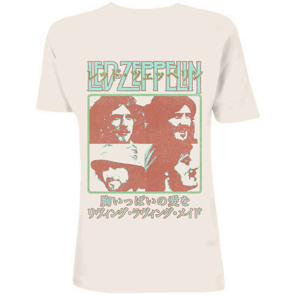 Led Zeppelin Unisex T-Shirt: Japanese Poster (Natural)