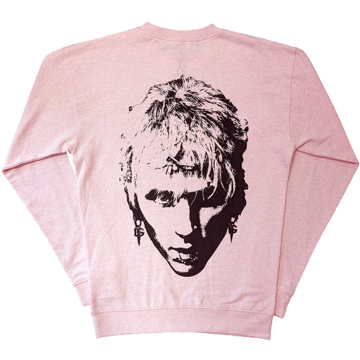 Pink Face (Back & Sleeve Print) Unisex Sweatshirt | Machine Gun Kelly