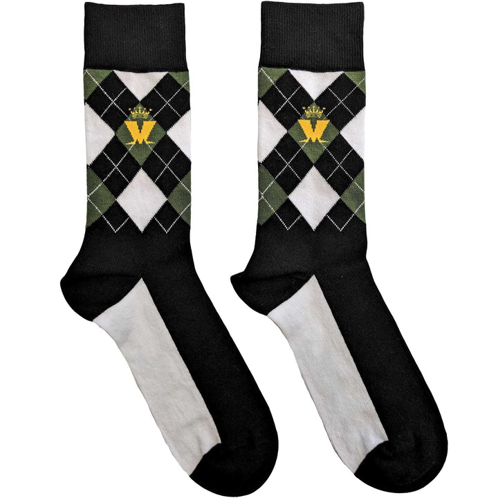 Crown & M Green Diamond Unisex Ankle Socks (UK Size 7 - 11) | Madness