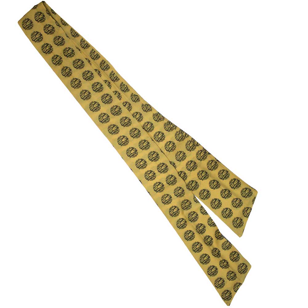 Maneskin Unisex Cravat: Warped Logo (Yellow) (Ex-Tour)