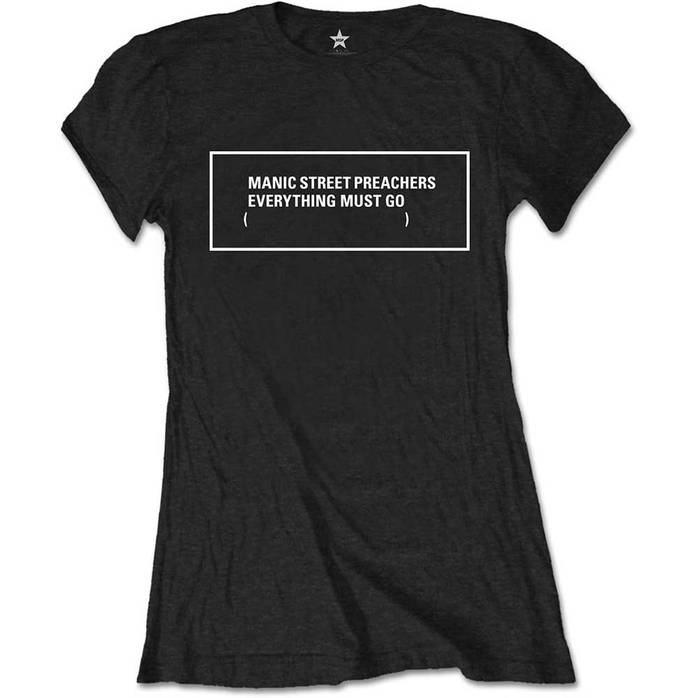 Everything Must Go Monochrome Ladies T-Shirt | Manic Street Preachers