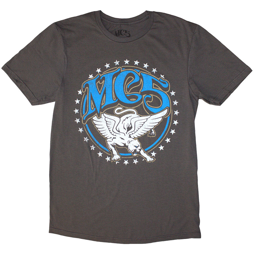 MC5 Unisex T-Shirt: Winged Panther (Charcoal Grey)