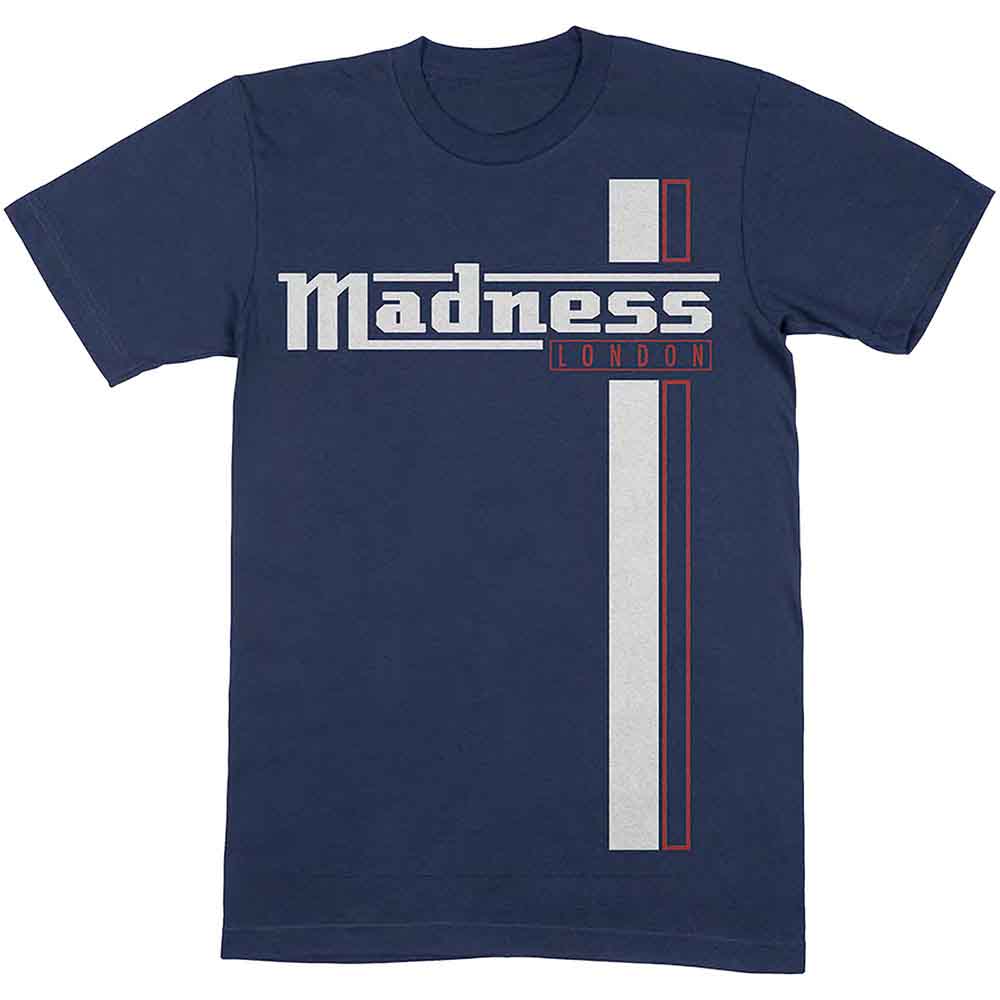 Madness Unisex T-Shirt: Stripes (Navy Blue)