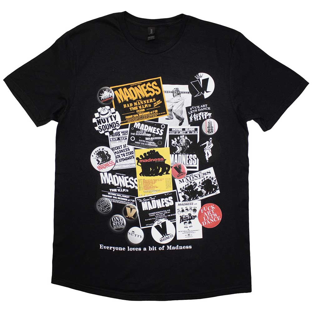 Madness Unisex T-Shirt: Posters & Stickers (Black)