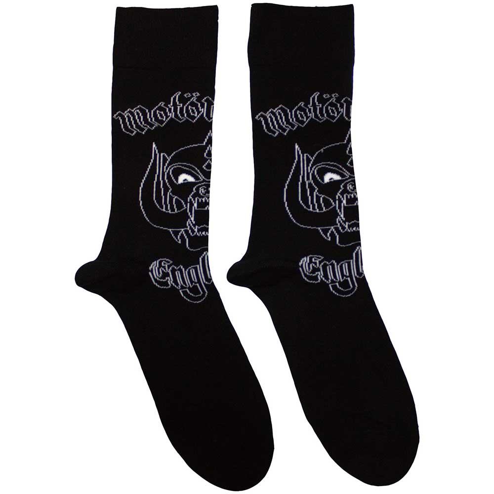 Motorhead Unisex Ankle Socks: England (Black) (UK Size 7 - 11)