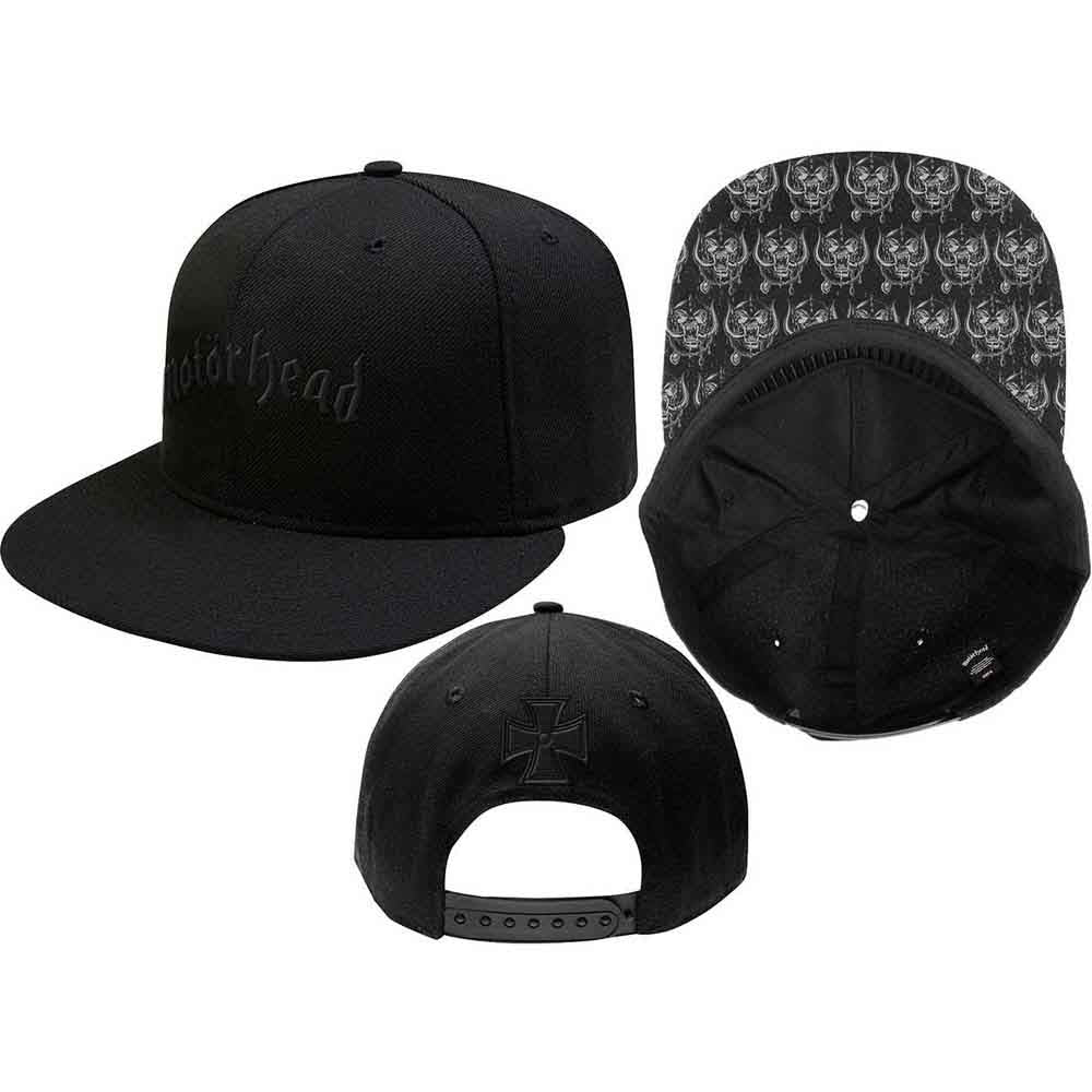 Motorhead Unisex Snapback Cap: Logo & Warpig (Black)