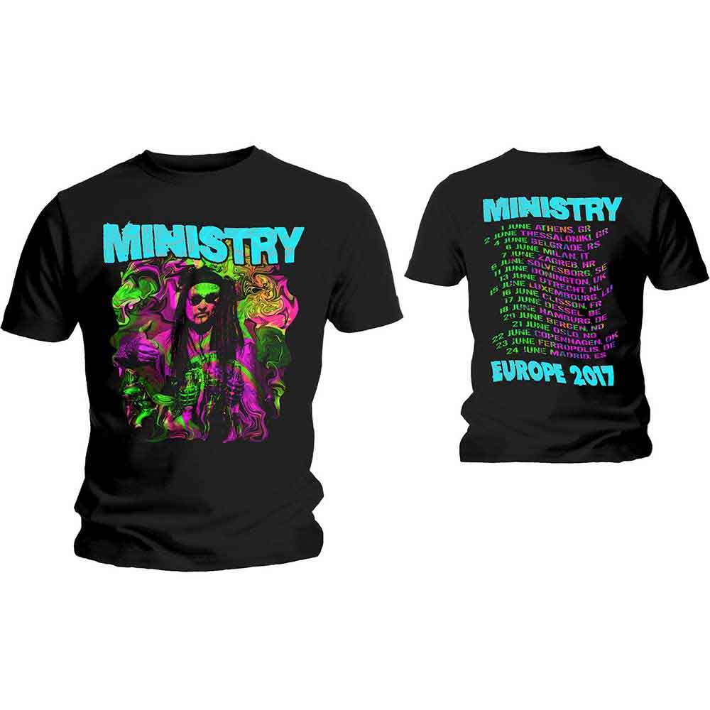 Ministry Unisex T-Shirt: Trippy Al (Black) (Back Print & Ex-Tour)