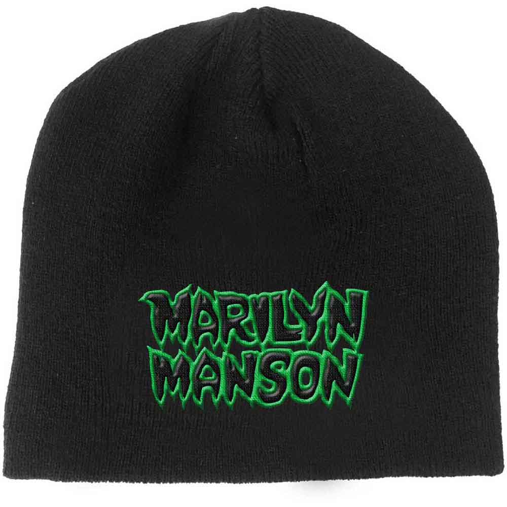 Marilyn Manson Unisex Beanie Hat: Logo 2 (Black)