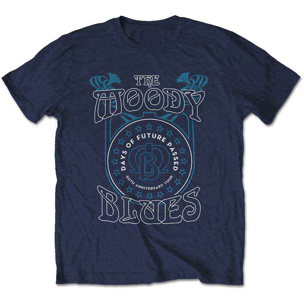 The Moody Blues Unisex T-Shirt: Days of Future Passed Tour (Navy Blue)