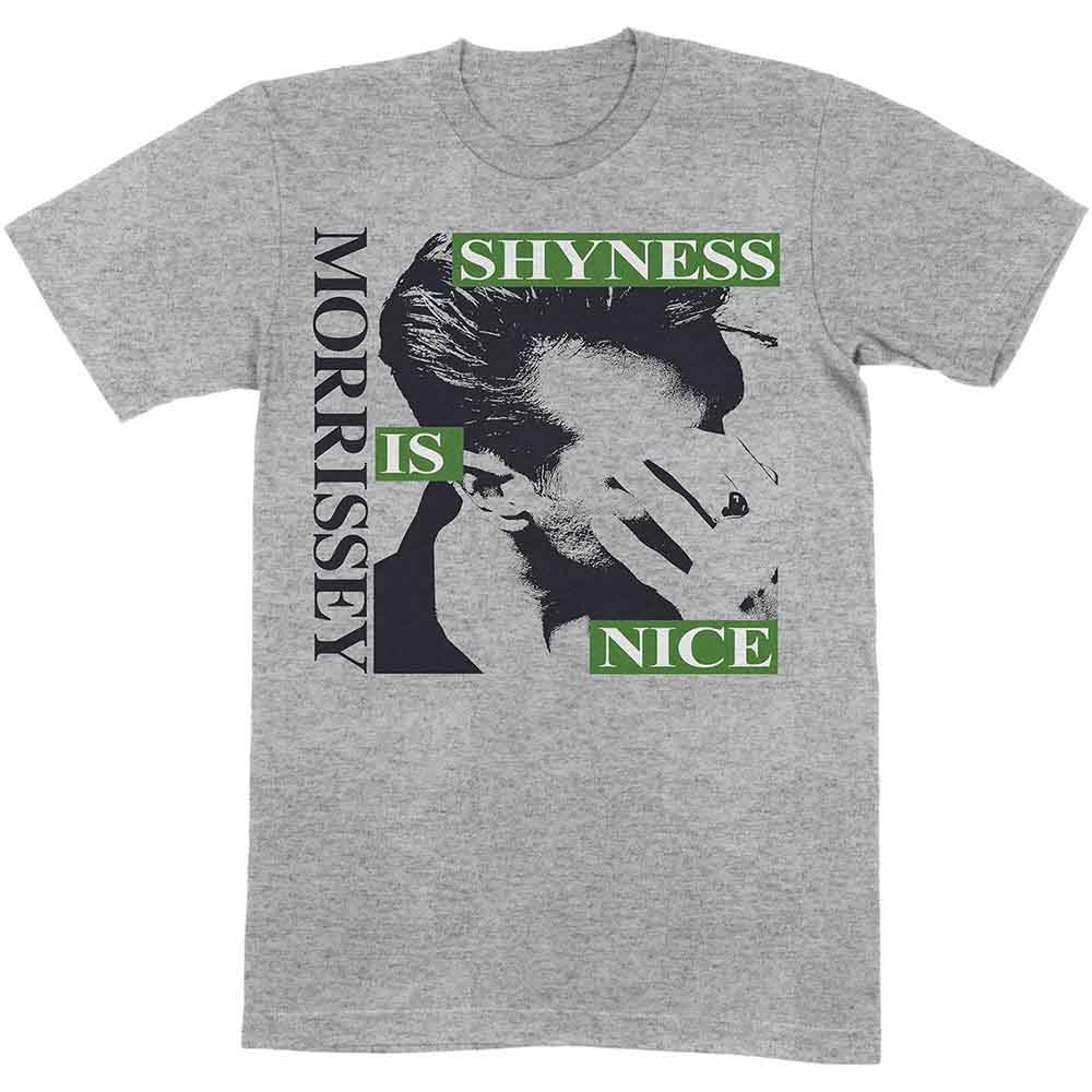 Morrissey Unisex T-Shirt: Shyness Is Nice (Grey)