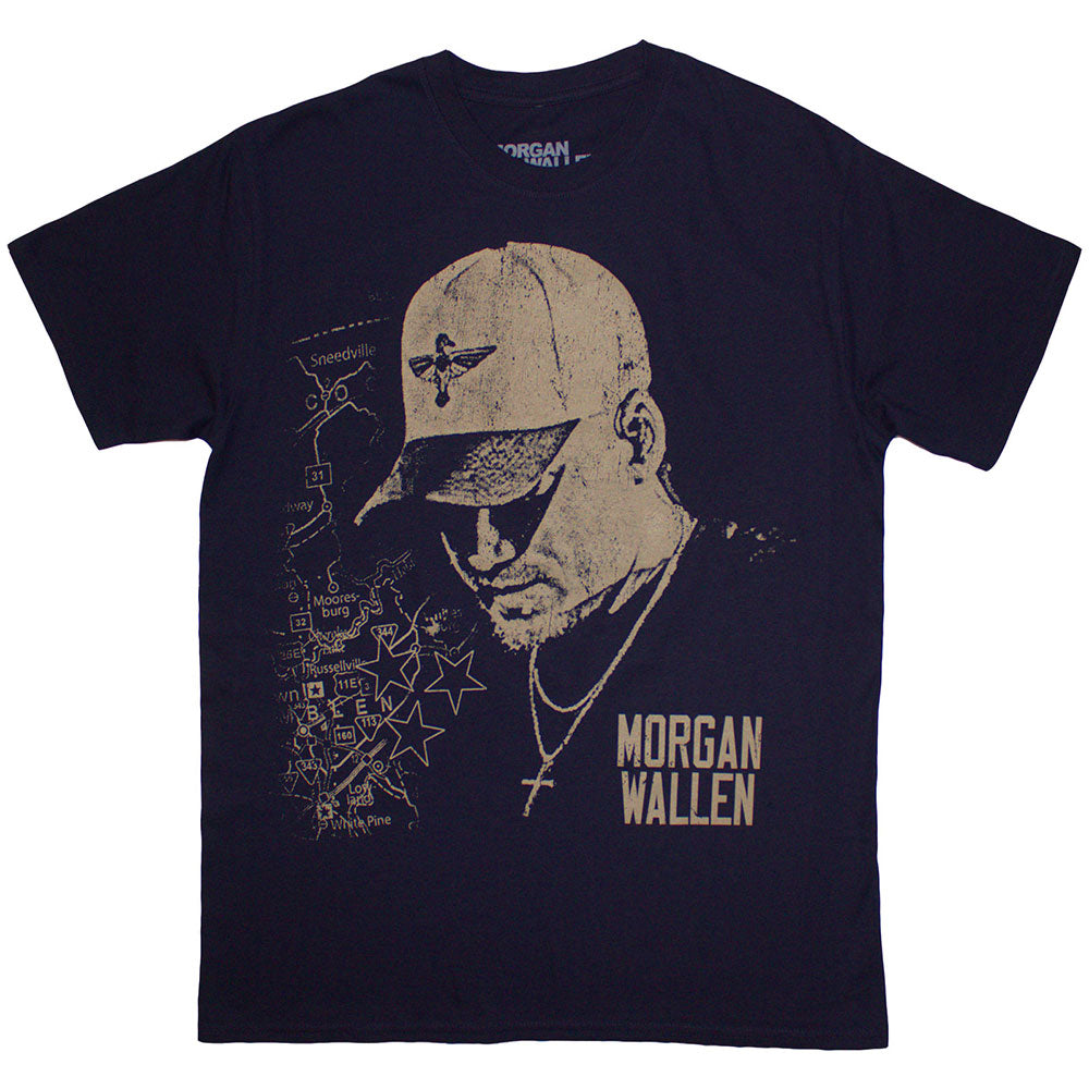 Morgan Wallen Unisex T-Shirt: Cap (Navy Blue)