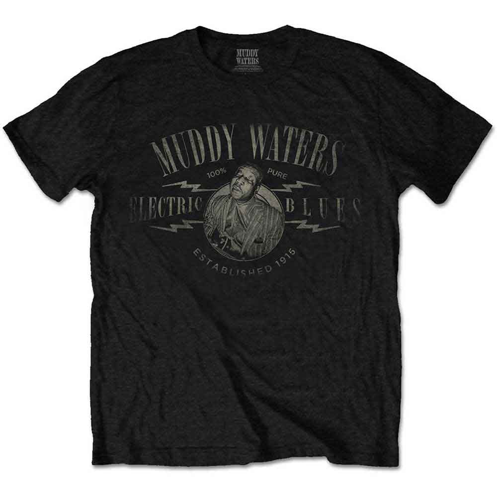 Muddy Waters Unisex T-Shirt: Electric Blues Vintage (Black)