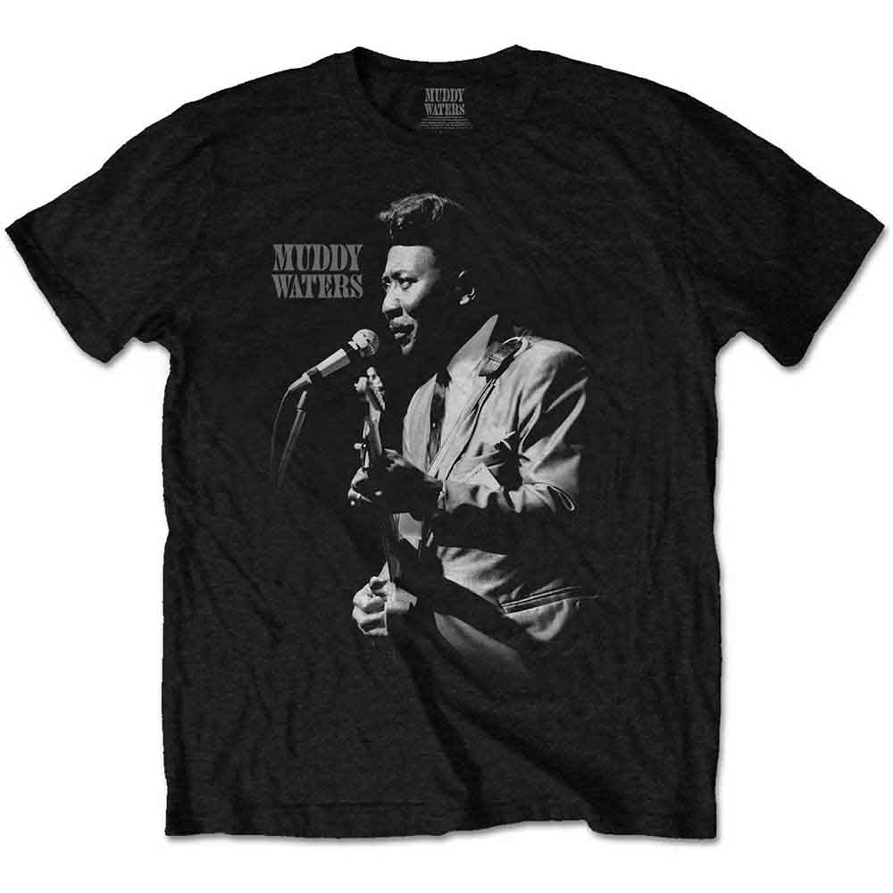 Muddy Waters Unisex T-Shirt: Muddy Live (Black)