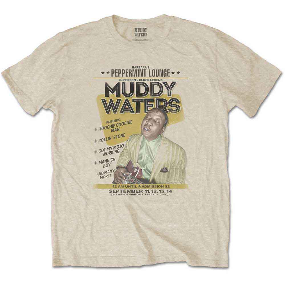 Muddy Waters Unisex T-Shirt: Peppermint Lounge (Sand)