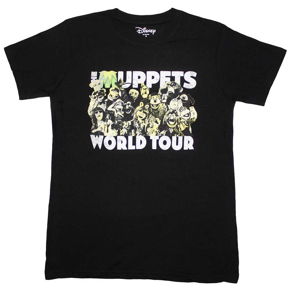 The Muppets Unisex T-Shirt: World Tour (Black)