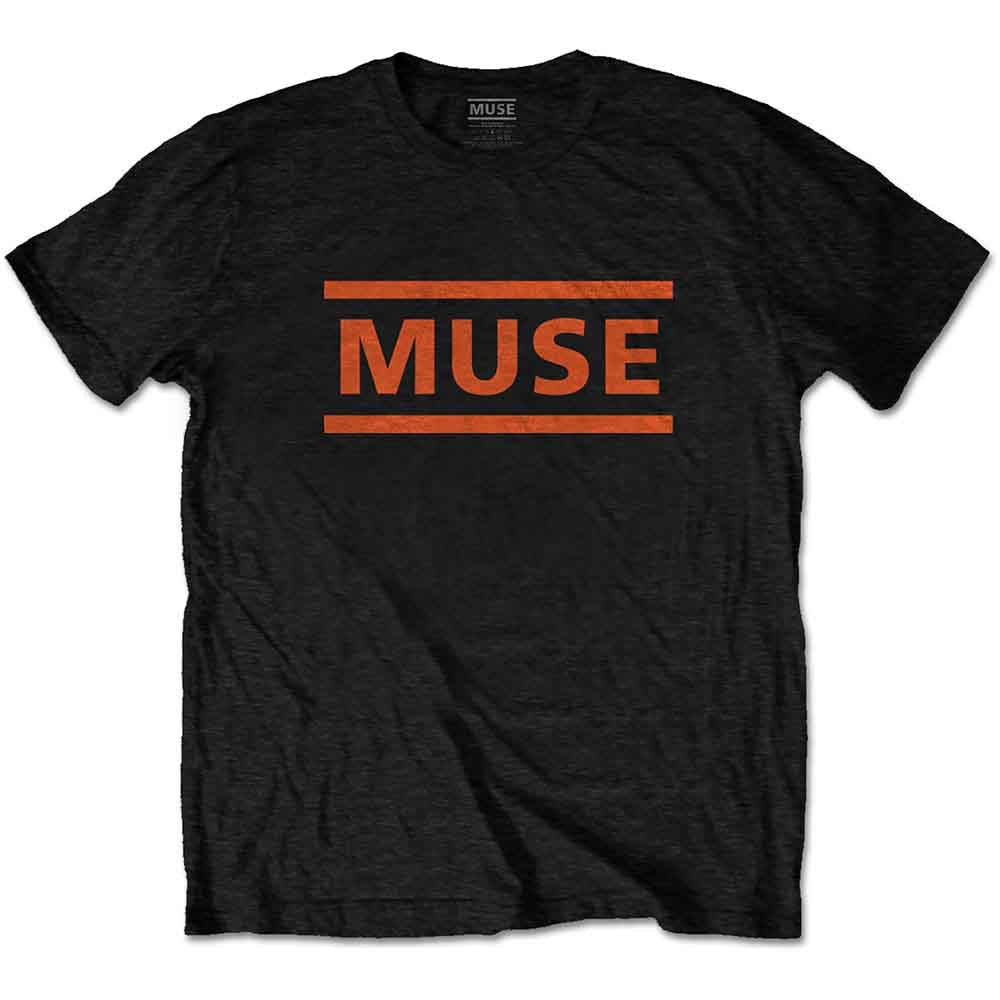 Muse Unisex T-Shirt: Orange Logo (Black)