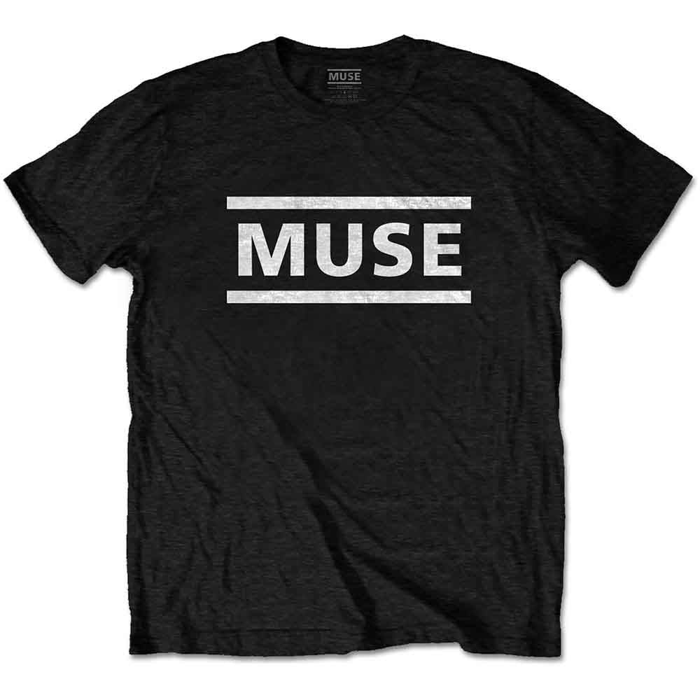 Muse Unisex T-Shirt: White Logo (Black)