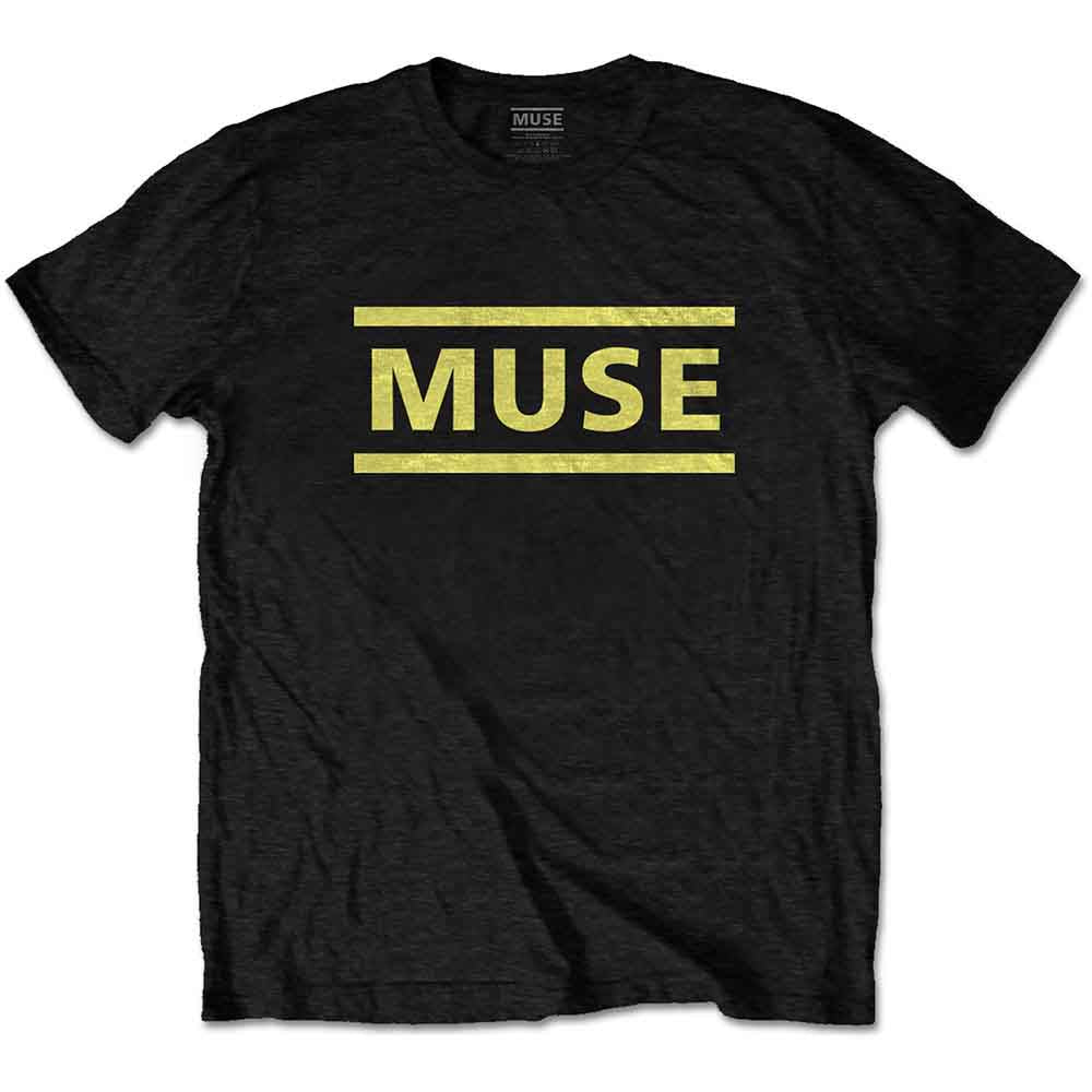 Muse Unisex T-Shirt: Yellow Logo (Black)