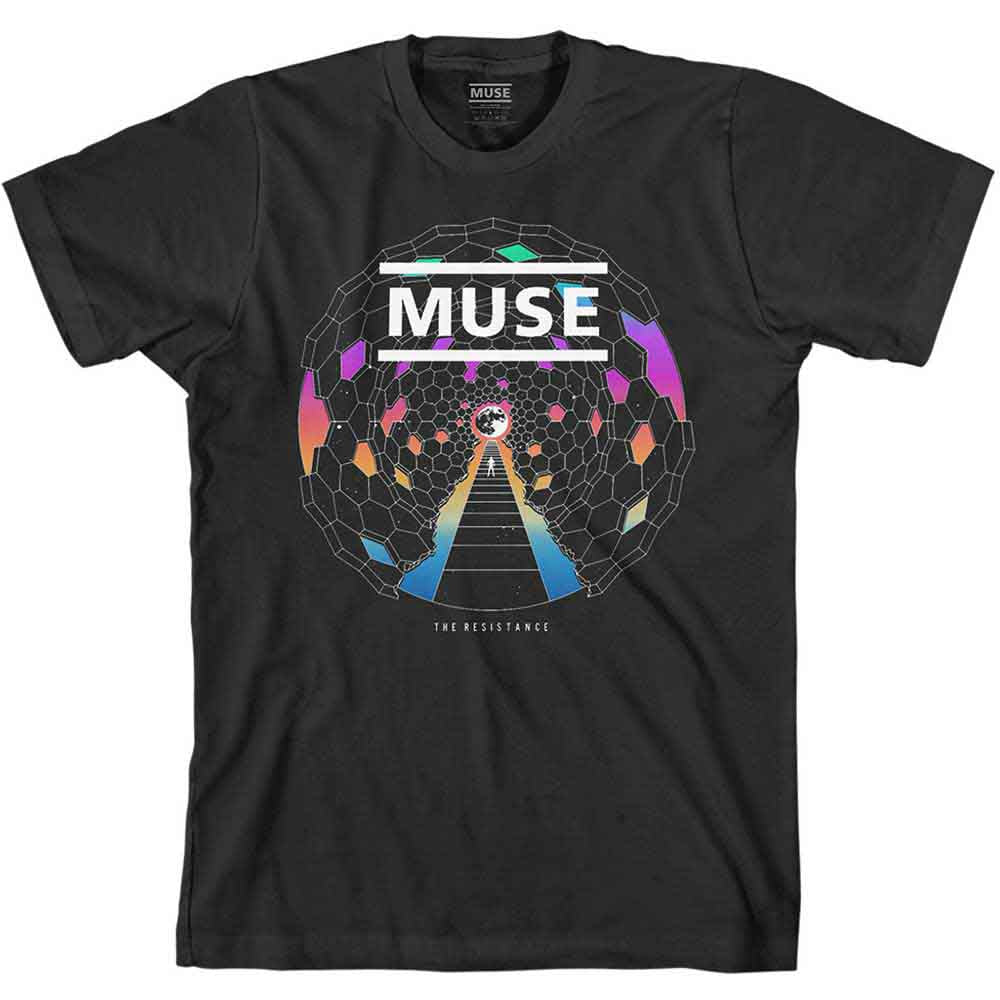 Muse Unisex T-Shirt: Resistance Moon (Black)