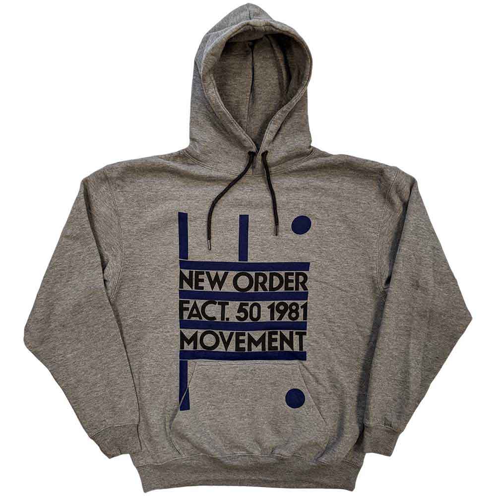 New Order Unisex Pullover Hoodie: Movement (Grey)