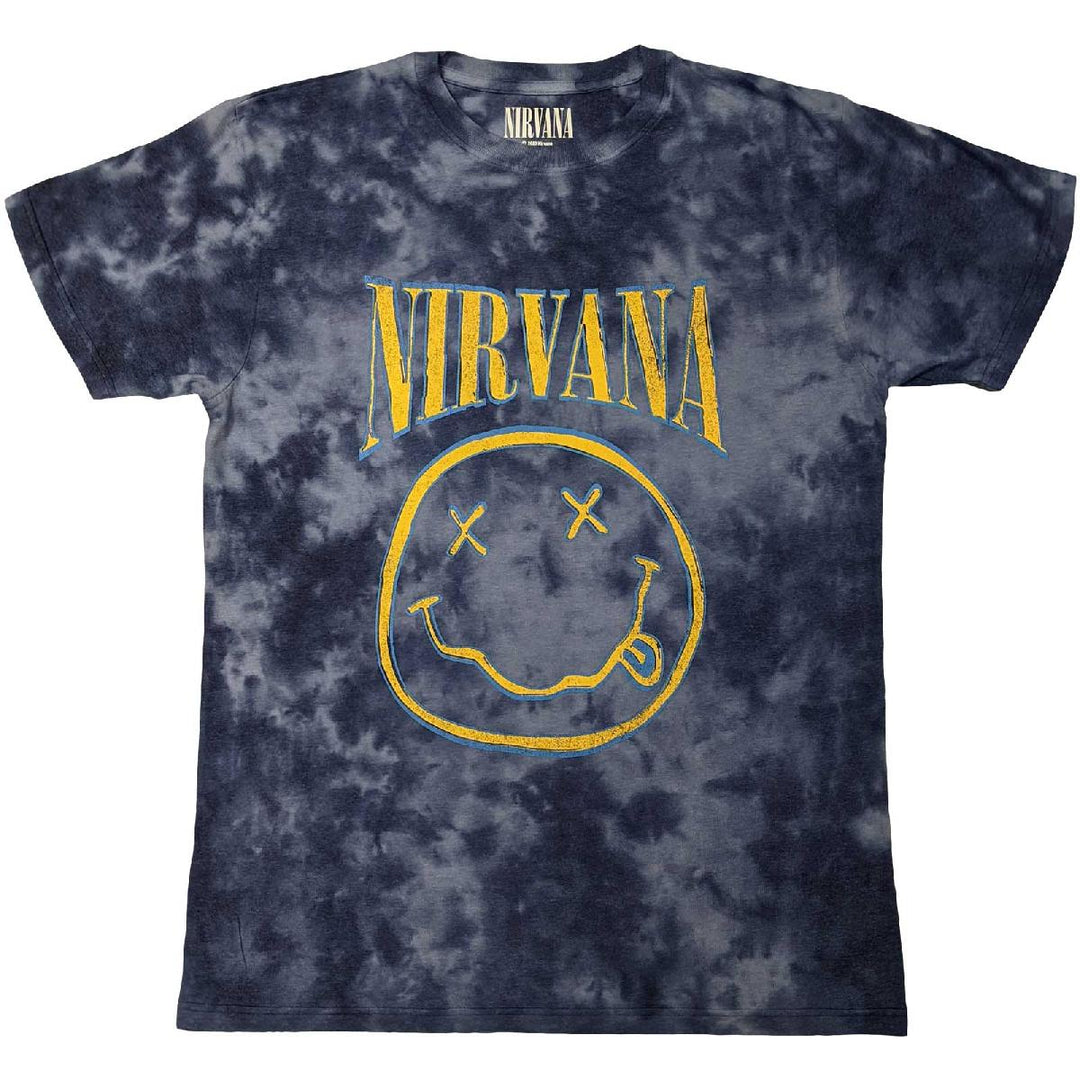 Happy Face Blue Stroke (Wash Collection) Unisex T-Shirt | Nirvana