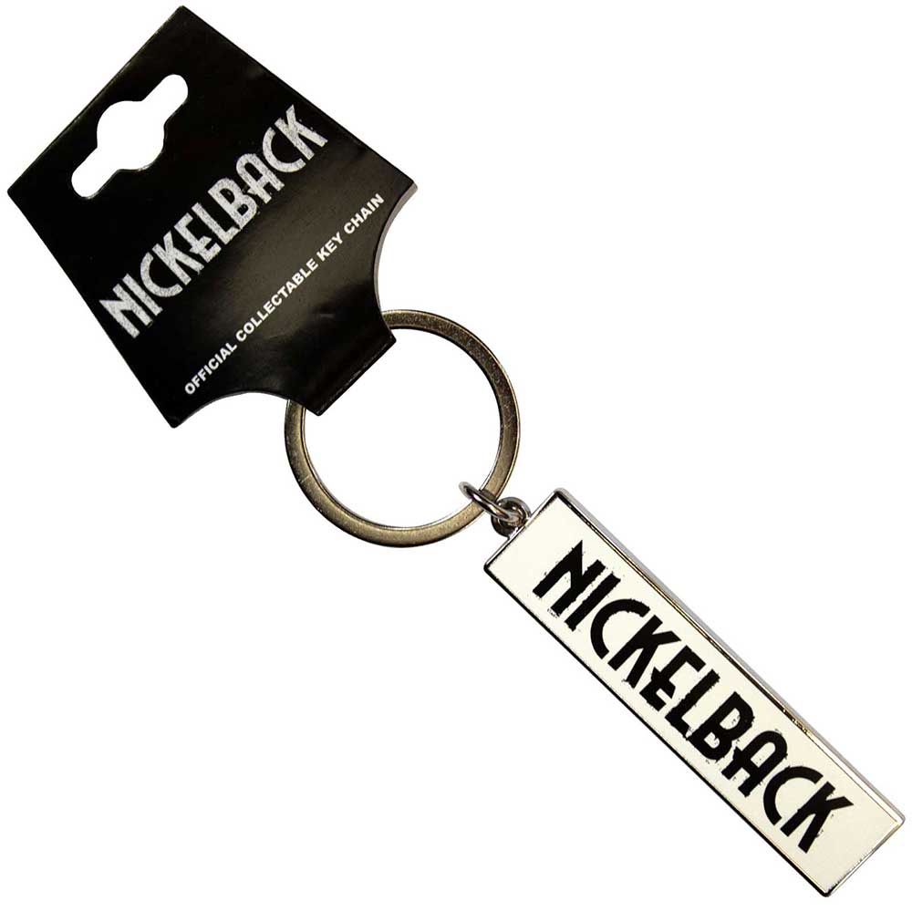 Nickelback Keychain: Black Logo White