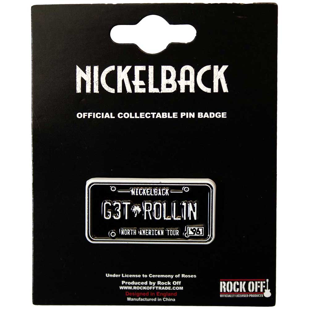 Nickelback Pin Badge: License Plate