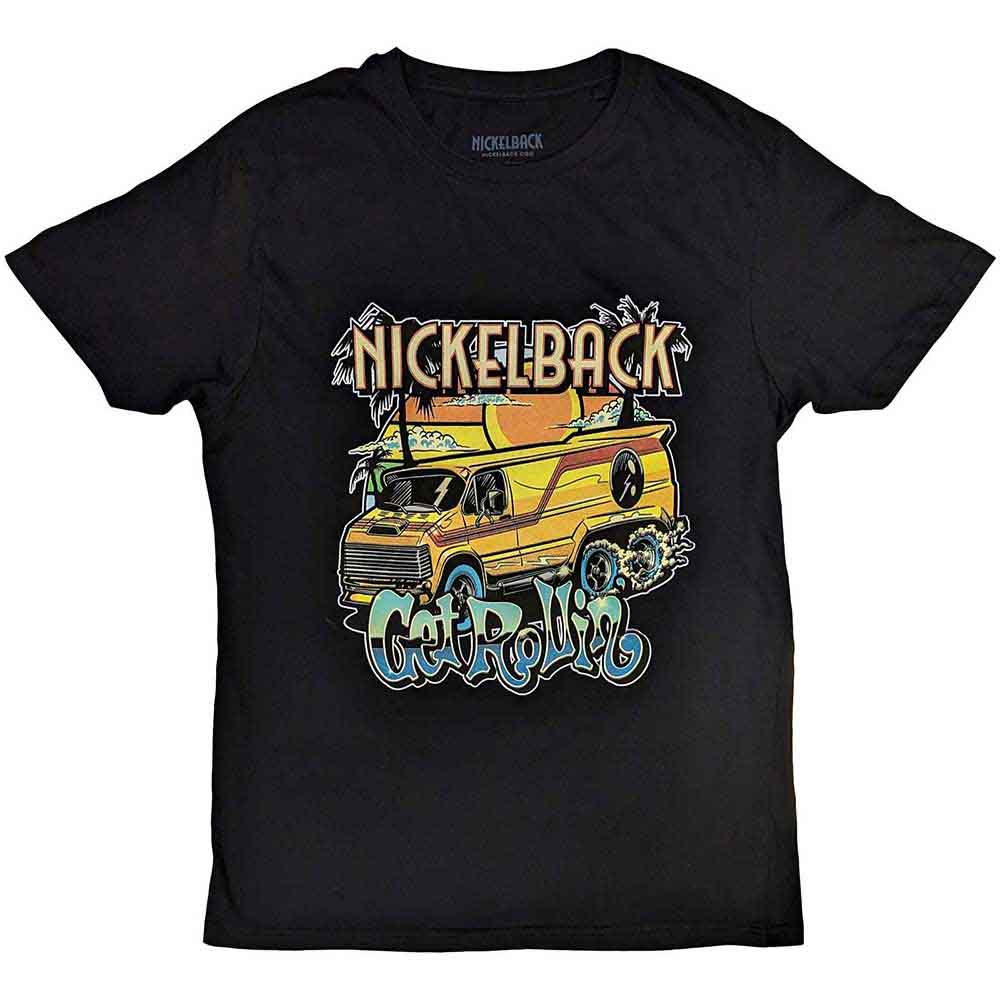 Nickelback Unisex T-Shirt: Get Rollin' (Black)