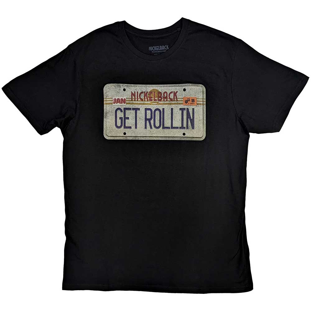 Nickelback Unisex T-Shirt: License Plate (Black)