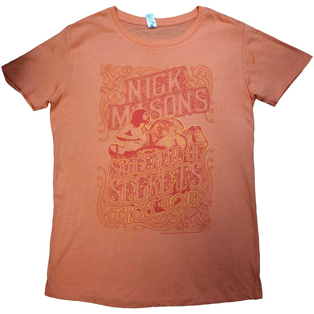 Nick Mason's Saucerful of Secrets Ladies T-Shirt: Echoes Tour (Orange) (Ex-Tour) (X-Large)