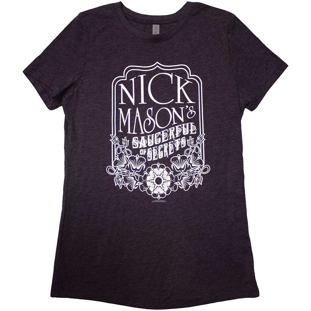 Nick Mason's Saucerful of Secrets Ladies T-Shirt: Flowers (Purple) (Ex-Tour)