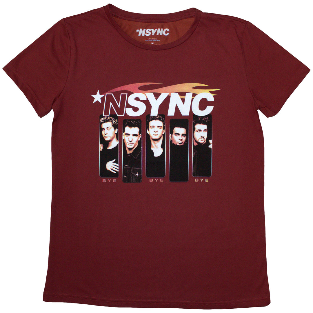 NSYNC Ladies T-Shirt: Flame Logo (Red)