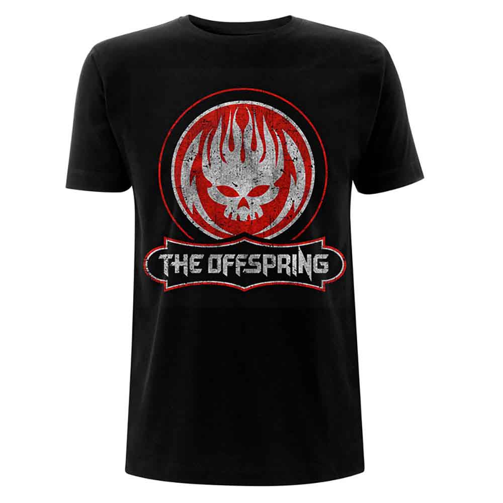 The Offspring Unisex T-Shirt: Distressed Skull (Black)