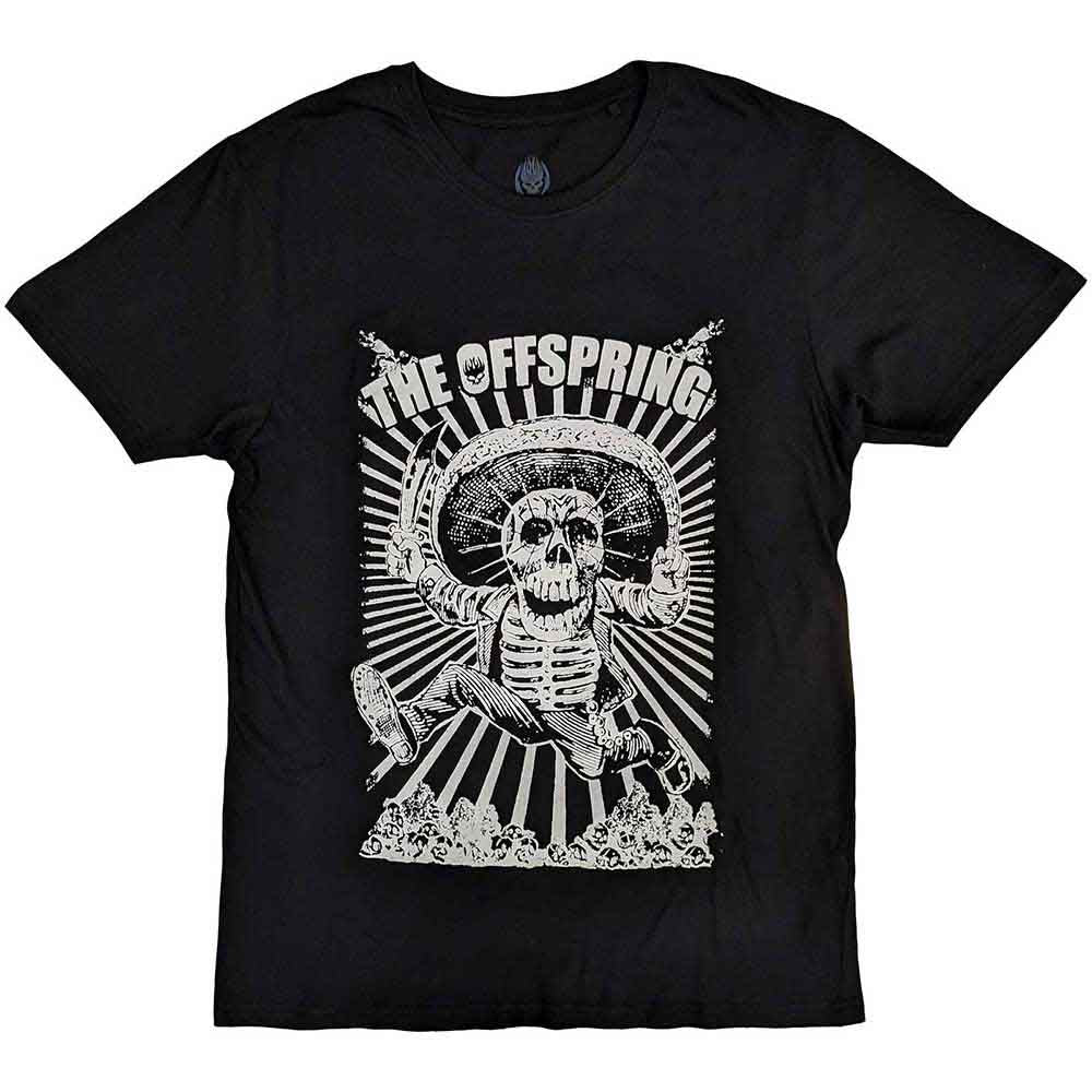 The Offspring Unisex T-Shirt: Jumping Skeleton (Black)