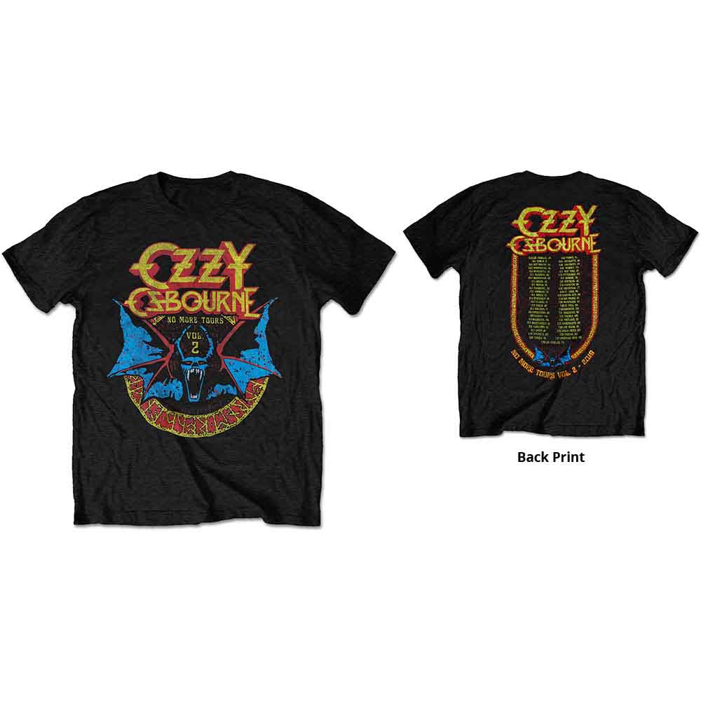 Ozzy Osbourne Unisex T-Shirt: Bat Circle (Black) (Limited Edition) (XX-Large)