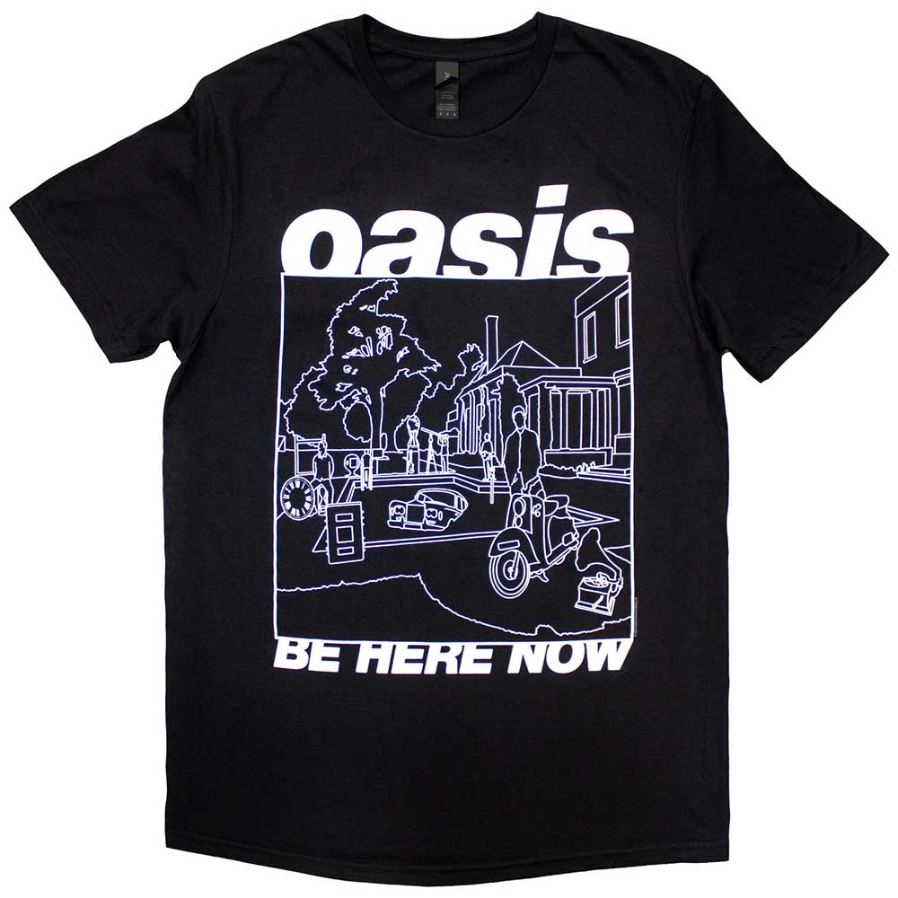 Be Here Now Line Drawing Unisex T-Shirt | Oasis