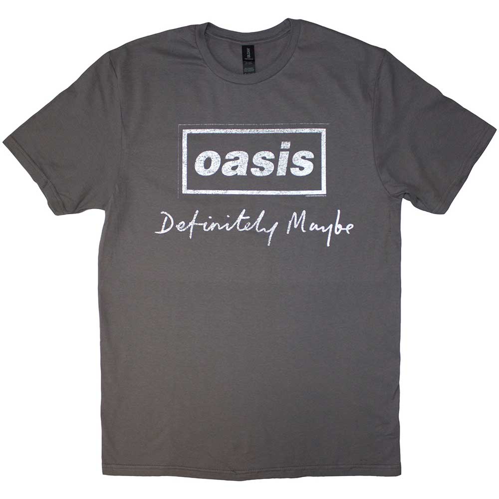 Definitely Maybe Distressed Text Logo Unisex T-Shirt | Oasis